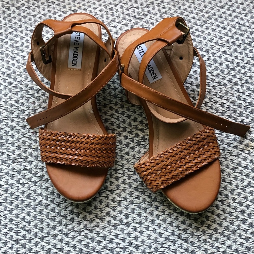 Steve Madden brown Wedge Sandal Heels